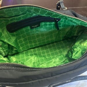 Kate Spade Black Shoulder Bag with Green Interior